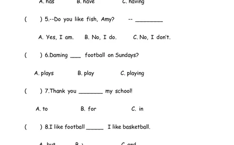 外研版英语三年级下册期中测试卷(4)及答案_三年级上下册资料_三年级上语数英上下册学习资料_3-8-6、小学三年级英语下册_外研版三起点_4、期中测试卷
