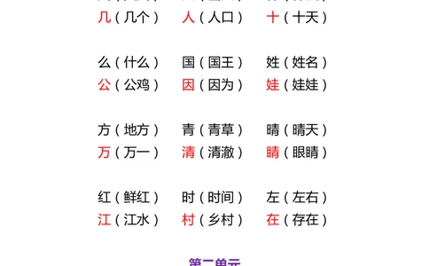 形近字专项训练_一年级上下册资料_一年级上语数英上下册学习资料_3-6-2、小学一年级语文下册_统编、部编、人教（语文全国统一只有一个版）_6、专项练习_组词造句