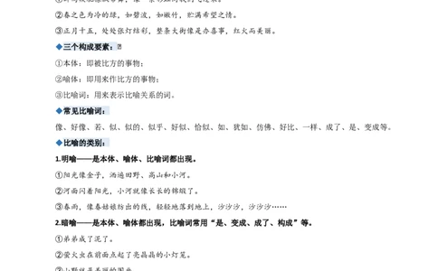 专题07修辞手法-解析版-2024年三年级语文暑假专项（统编版）_三年级上下册资料_小学三年级学习资料-25年更新版_3-12、寒暑假大礼包_暑假_2024年三年级语文暑假专项