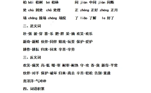 二（上）语文期末第1-8单元重点知识梳理_二年级上下册资料_小学二年级学习资料-25年更新版_2-01、小学二年级语文上册_2-1-1、复习、知识点、归纳汇总_精品重点知识总汇