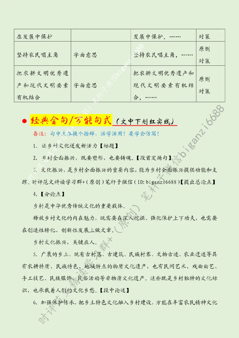 0326---标注绿-让乡村文化迸发新活力_2026考公资料_（57）申论材料_00、笔杆子晨读材料_2024笔杆子晨读_笔杆子2024年3月资料（请及时保存，不得用于其他任何用途）