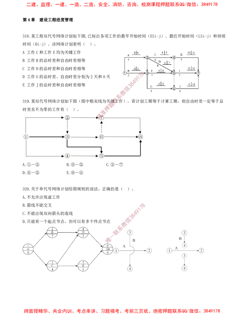 29.29-第4章-建设工程进度管理（七）_2026年一级建造师_2026年一建管理_2025年一建管理SVIP_03-习题精析✿实战特训✿模考通关_23-管理《习题代练班》金月SMR推荐