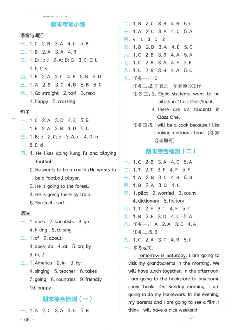 一本《小学英语课后小练习》6年级人教25秋_25秋小学语数英习题试卷_英语_人教版_一本《小学英语课后小练习》人教25秋