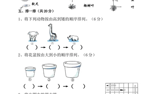 教科版一年级《科学》上册检测测卷_一年级上下册资料_小学一年级学习资料-25年更新版_1-09、小学一年级科学上册_教科版_期末测试卷