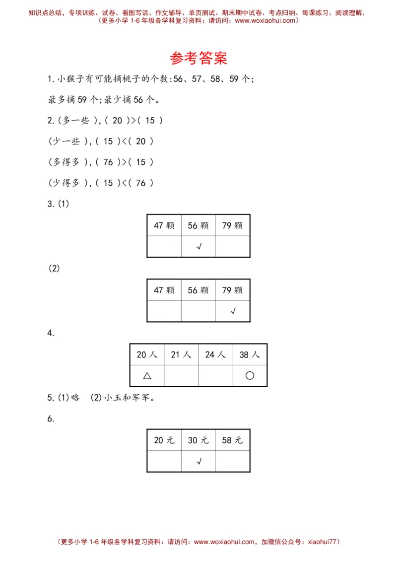 人教新课标一年级下册数学专题教程：第六模块简单的估计推理问题_一年级上下册资料_一年级上语数英上下册学习资料_3-6-4、小学一年级数学下册_人教版_10、课件教案