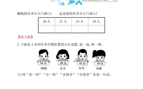 人教新课标一年级下册数学专题教程：第六模块简单的估计推理问题_一年级上下册资料_一年级上语数英上下册学习资料_3-6-4、小学一年级数学下册_人教版_10、课件教案