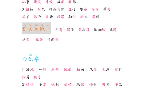 人教小学语文2上识字表组词知识点（精编版）_小学语文一至六年级上下册电子版PDF单元知识点考试重点难点解析_知识点归纳总结人教小学语文2上