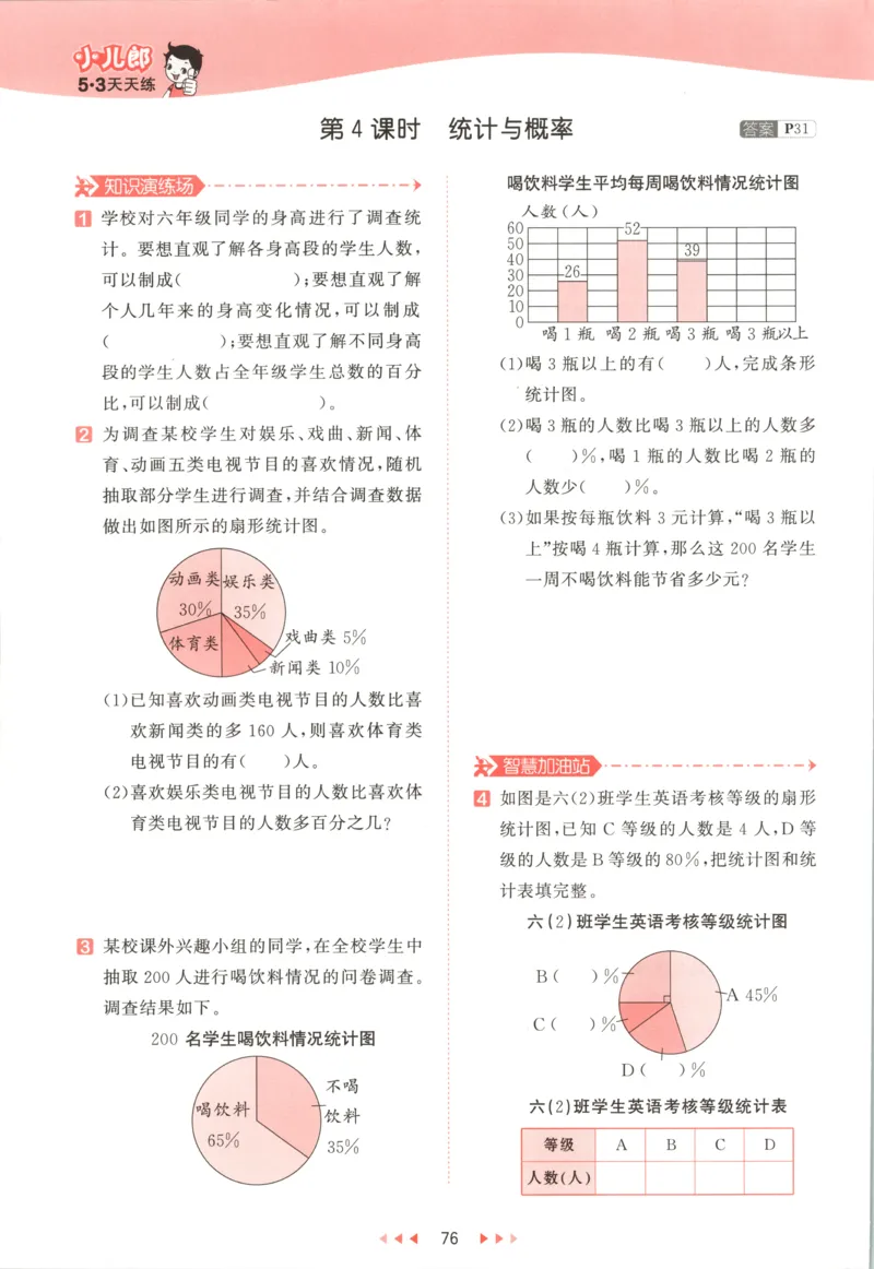 六年级数学上册冀教版25秋《53天天练》测评卷_25秋小学语数英习题试卷_数学_冀教版_1-6年级数学上册冀教版25秋《53天天练》_六年级数学上册冀教版25秋《53天天练》