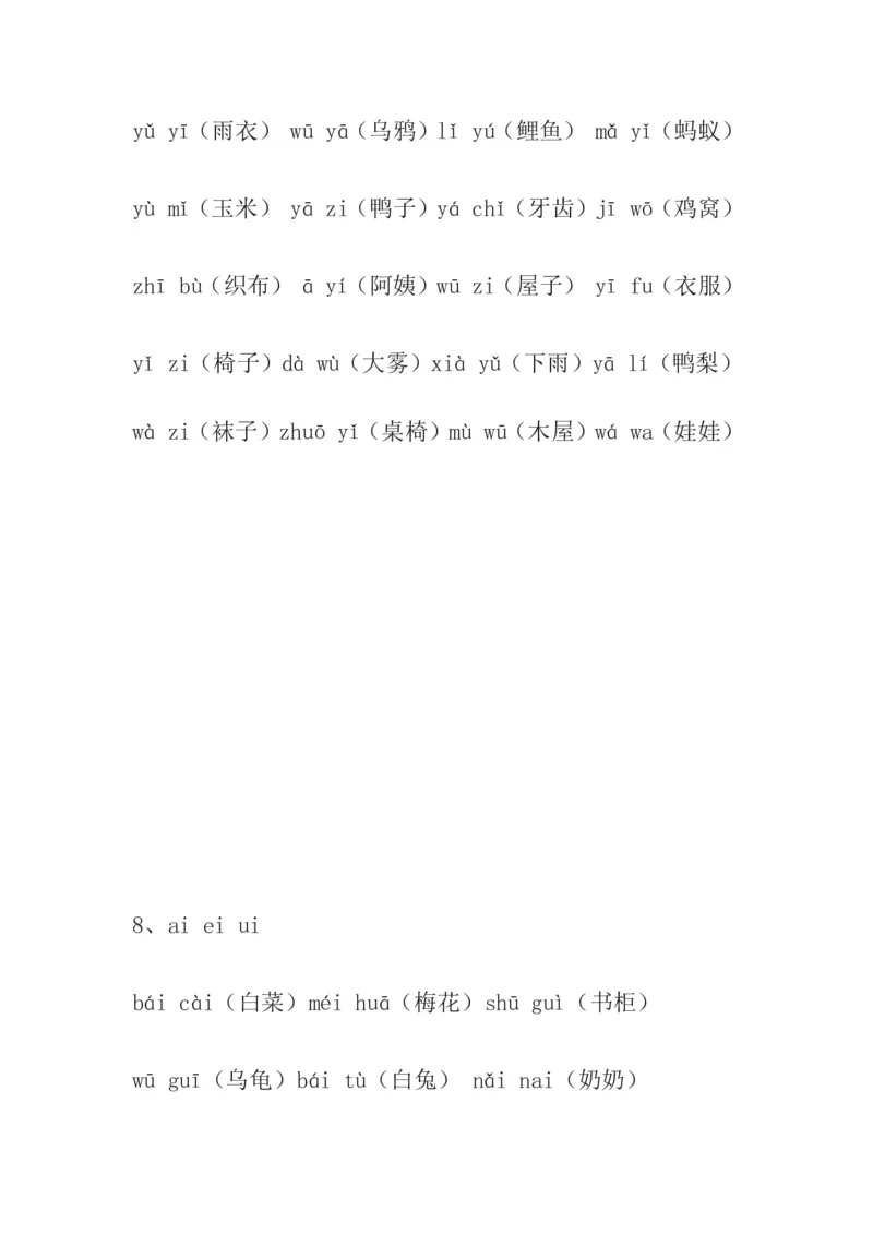 小学一年级上册语文资料-拼音词语_一年级上下册资料_小学一年级学习资料-25年更新版_1-01、小学一年级语文上册_01、知识汇总
