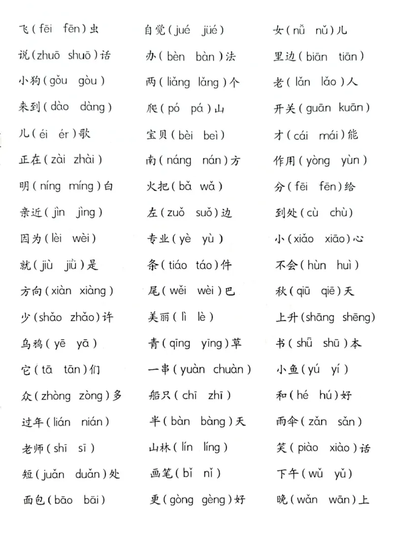 幼小衔接读音选择专项练习_一年级上下册资料_小学一年级学习资料-25年更新版_1-00、幼小衔接_幼小衔接拼音启蒙篇