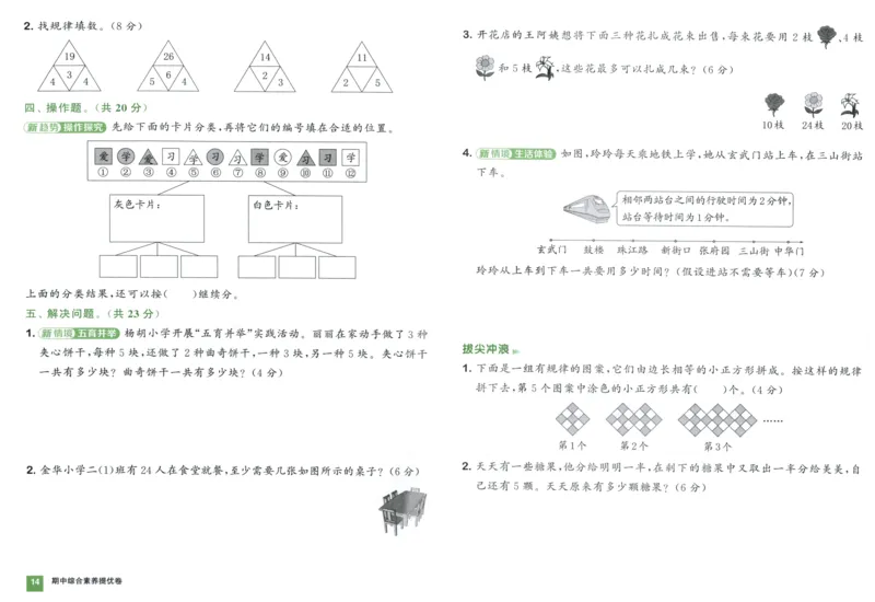 二年级数学上册人教版25秋《拔尖大试卷》_25秋小学语数英习题试卷_数学_人教版_1-6年级数学上册人教版25秋《拔尖大试卷》
