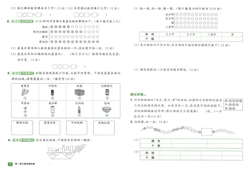 二年级数学上册人教版25秋《拔尖大试卷》_25秋小学语数英习题试卷_数学_人教版_1-6年级数学上册人教版25秋《拔尖大试卷》