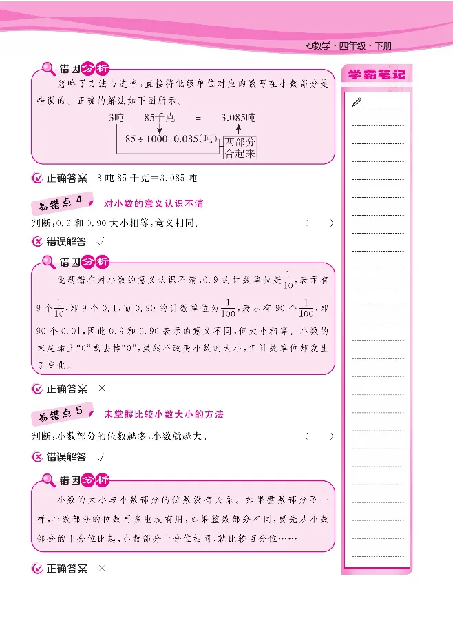 人教版1-6年级下册数学易错清单核心360课堂笔记共103页_三年级上下册资料_小学三年级学习资料-25年更新版_3-04、小学三年级数学下册_3-4-1、复习、知识点、归纳汇总_人教版