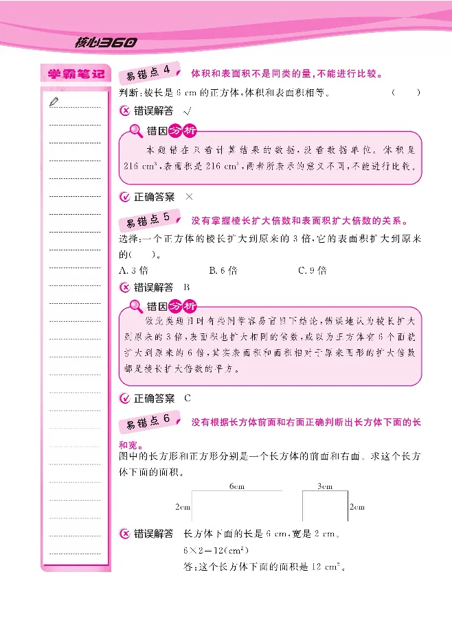 人教版1-6年级下册数学易错清单核心360课堂笔记共103页_三年级上下册资料_小学三年级学习资料-25年更新版_3-04、小学三年级数学下册_3-4-1、复习、知识点、归纳汇总_人教版