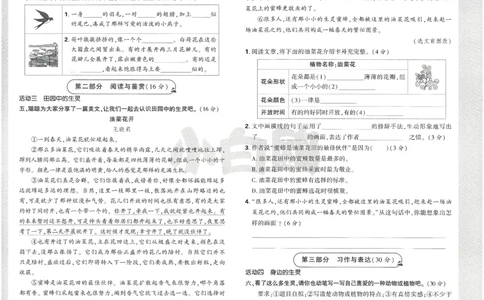 小白鸥情境题语文三年级单元自测卷_三年级上下册资料_53黄冈多个品牌系列资料_语文