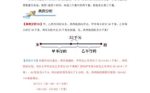专题18行程（相遇）问题（原卷）_小学数学思维训练电子版举一反三奥数逻辑拓展专项图解强化_五年级