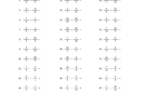 分数加减乘除混合第1-20篇（高级）_小学数学口算竖式脱式计算应用题一二三四五六年级上下册电_小学数学口算题库电子版（1-6）_小学数学口算五年级_口算题适合5年级