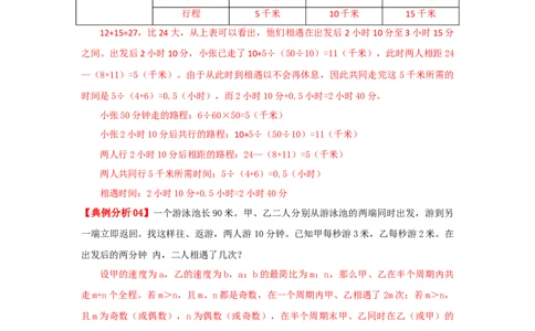 专题20行程问题（环形跑道问题）（原卷）_小学数学思维训练电子版举一反三奥数逻辑拓展专项图解强化_六年级