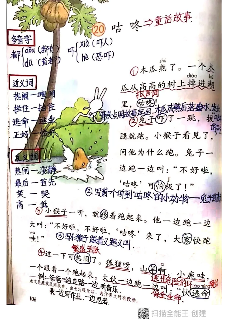 一年级下册课本课堂笔记扫描件_一年级上下册资料_小学一年级学习资料-25年更新版_1-02、小学一年级语文下册_3-6-2-1、复习、知识点、归纳汇总_部编（人教）版