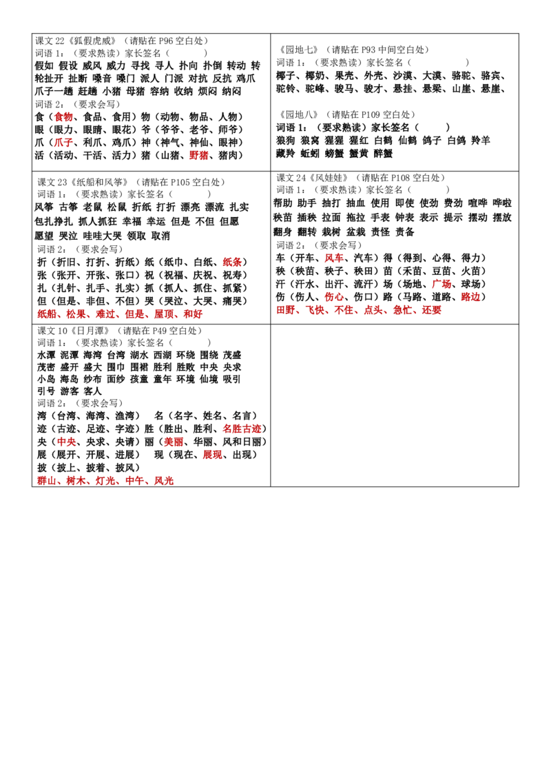 二（上）语文：认识词语贴书（4页新版）_二年级上下册资料_二年级语数英上下册学习资料_3-7-1、小学二年级语文上册_统编、部编、人教（语文全国统一只有一个版）_2023更新