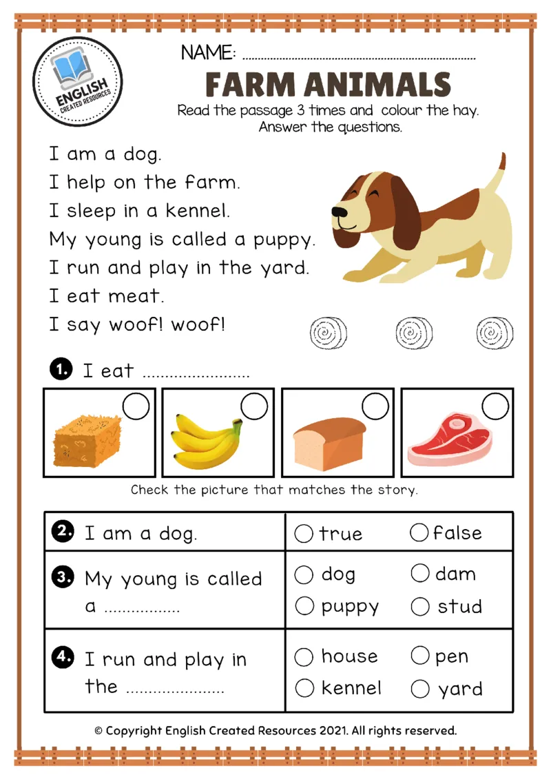 可爱农场动物作业纸_一年级上下册资料_小学一年级学习资料-25年更新版_1-00、幼小衔接_幼小衔接英语启蒙篇