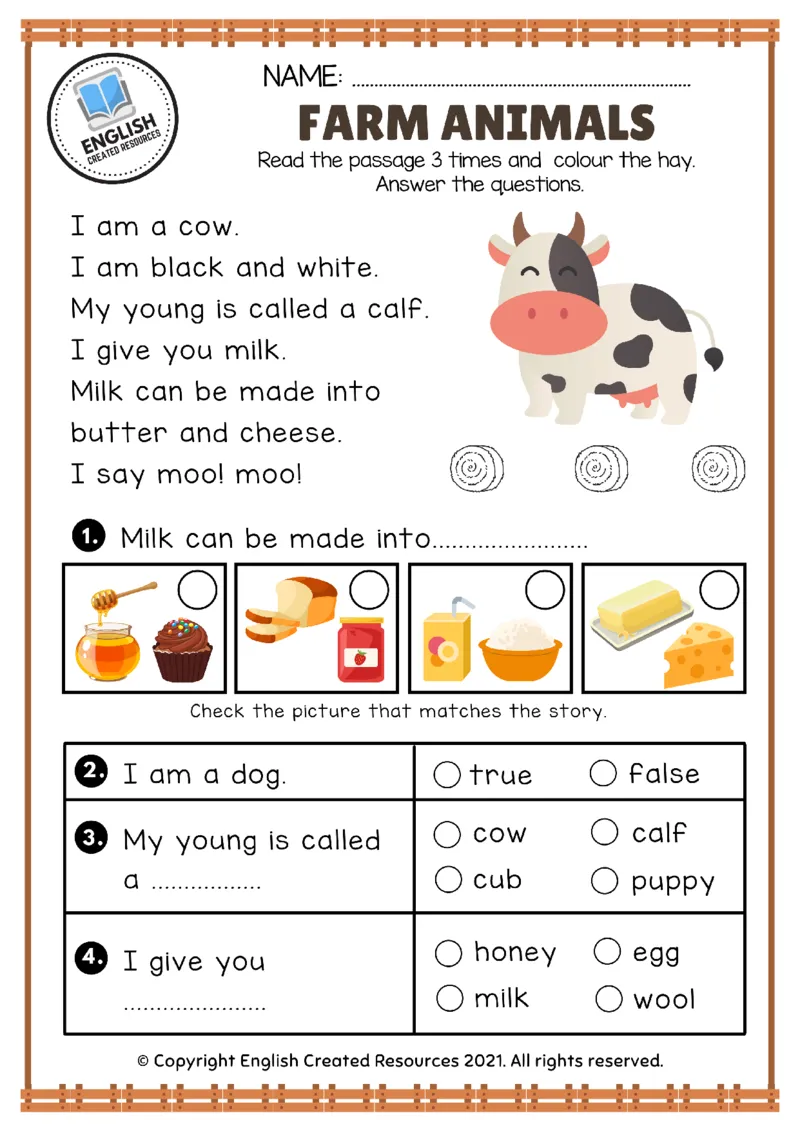 可爱农场动物作业纸_一年级上下册资料_小学一年级学习资料-25年更新版_1-00、幼小衔接_幼小衔接英语启蒙篇