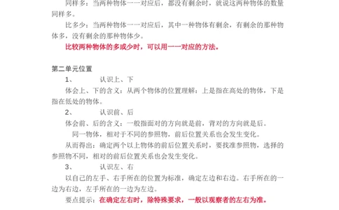新人教版一年级数学上册知识要点_一年级上下册资料_一年级上语数英上下册学习资料_3-6-3、小学一年级数学上册_人教版_1、知识点总结