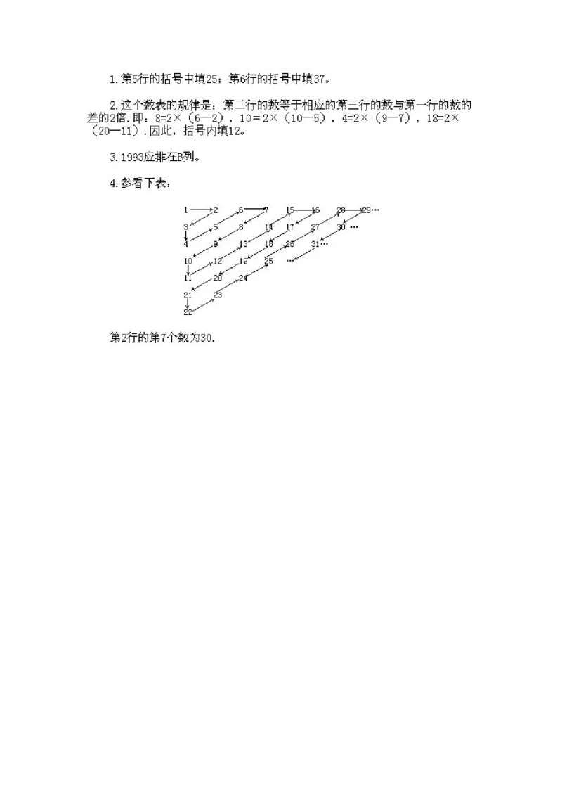 小学三年级下册数学奥数知识点讲解第1课《从数表中找规律》试题附答案_三年级上下册资料_小学三年级学习资料-25年更新版_3-2-3、小学奥数三年级_小学三年级下册数学奥数知识点讲解