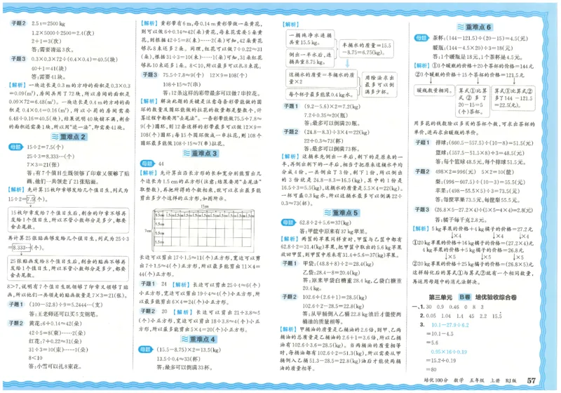 五上数学王朝霞培优100分_25秋小学语数英习题试卷_数学_人教版_25秋1-6年级人教版数学培优100分