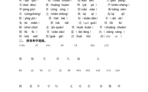 人教部编版一年上册语文专项：生字专项资料_一年级上下册资料_小学一年级学习资料-25年更新版_1-01、小学一年级语文上册_01、知识汇总