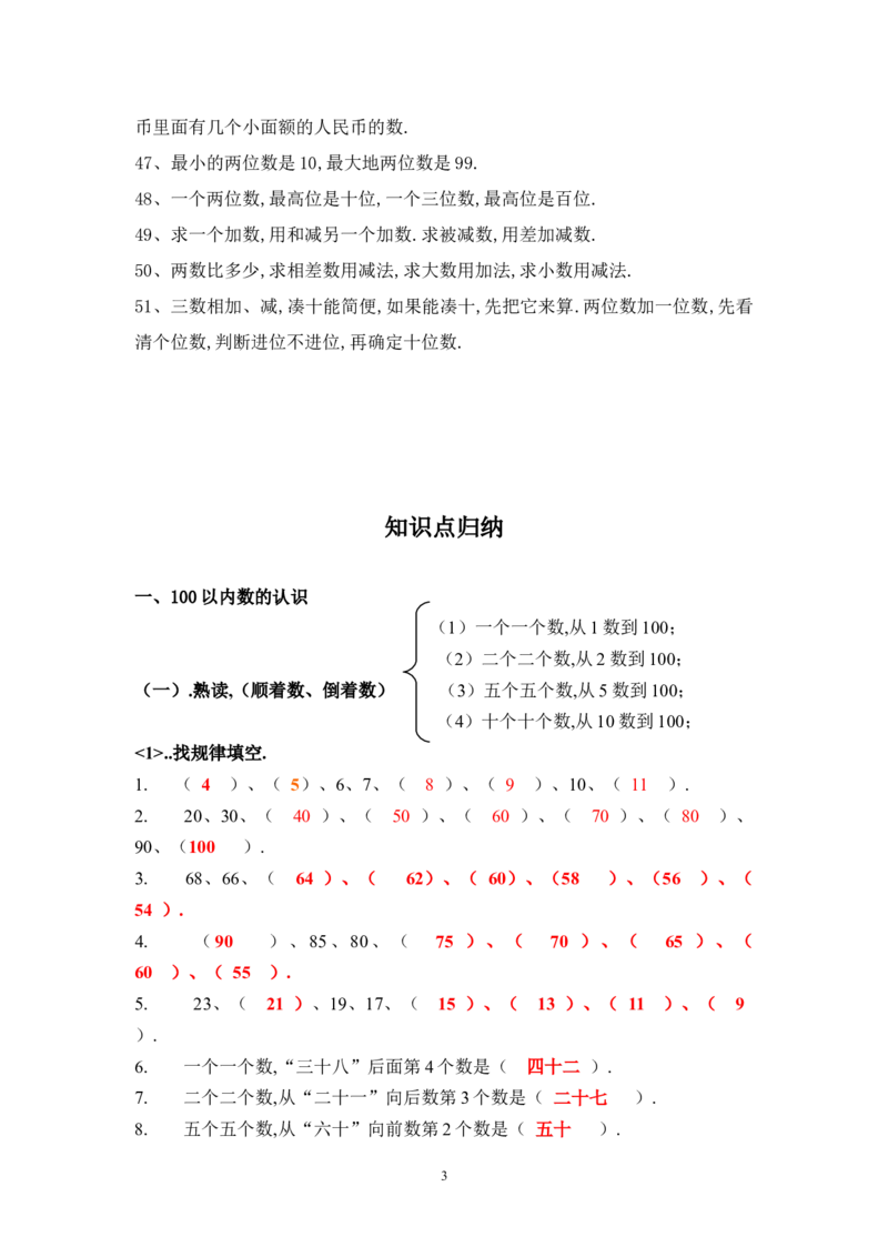 一年级下册数学口诀知识点归纳_一年级上下册资料_小学一年级学习资料-25年更新版_1-04、小学一年级数学下册_1-4-1、复习、知识点、归纳汇总_通用