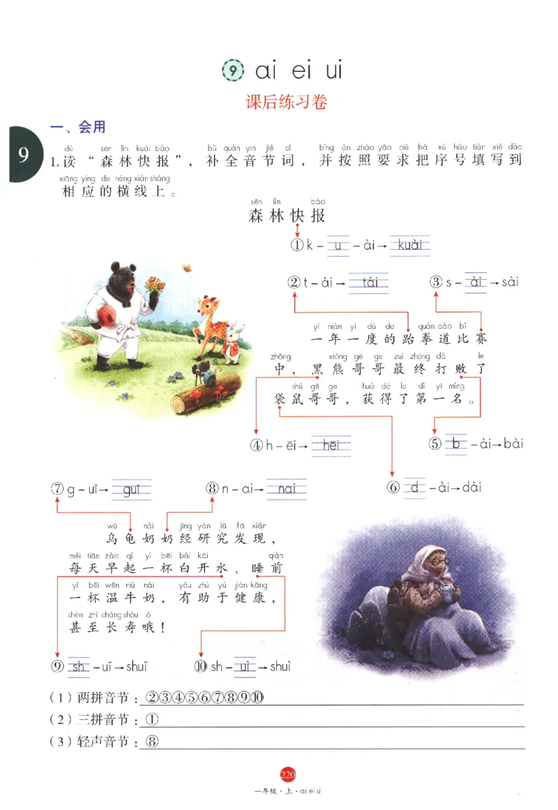 一年级上J1_一年级语文上册（统编版）_老课标资料_教学视频_第一套_010-绘本课堂PDF可下载打印