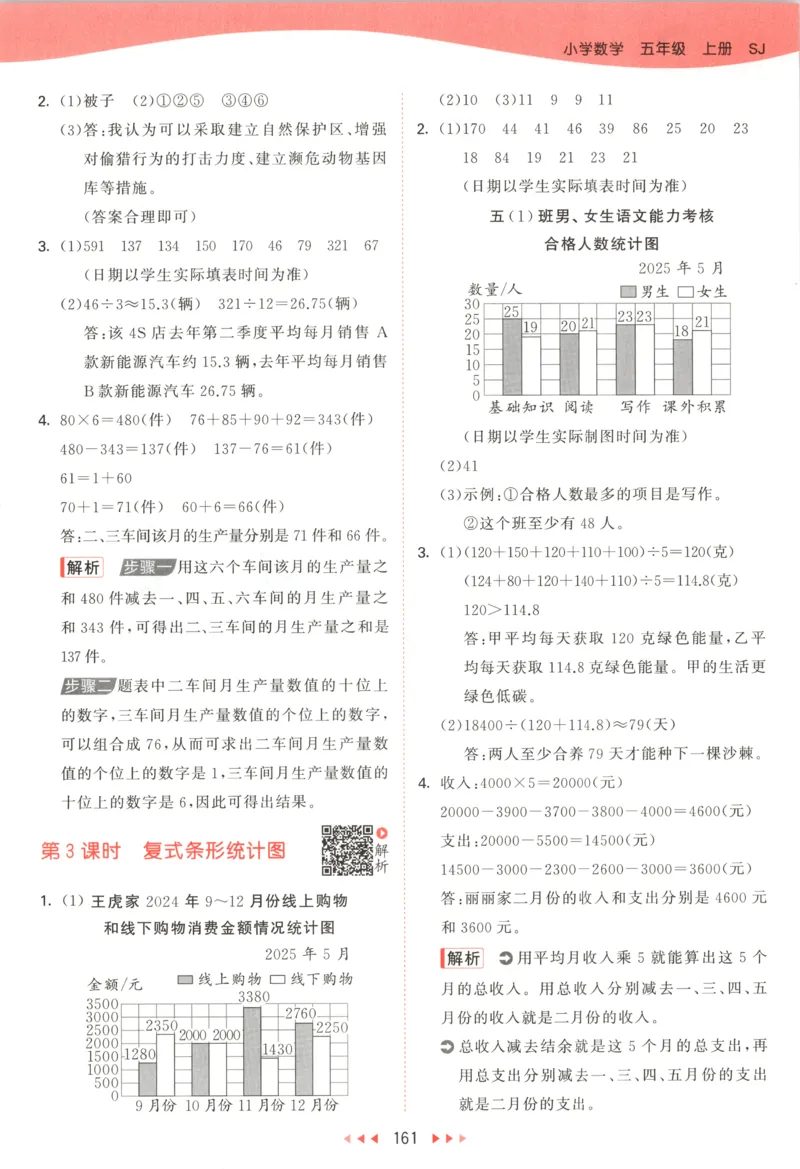 五年级数学上册苏教版25秋《53天天练》答案_25秋小学语数英习题试卷_数学_苏教版_1-6年级数学上册苏教版25秋《53天天练》_五年级数学上册苏教版25秋《53天天练》