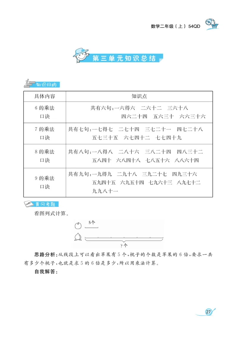 《黄冈冠军课课练》数学2年级上册（54QD）_二年级上下册资料_小学二年级学习资料-25年更新版_2-03、小学二年级数学上册_2-3-2、练习题、作业、试题、试卷_青岛54版_电子册类
