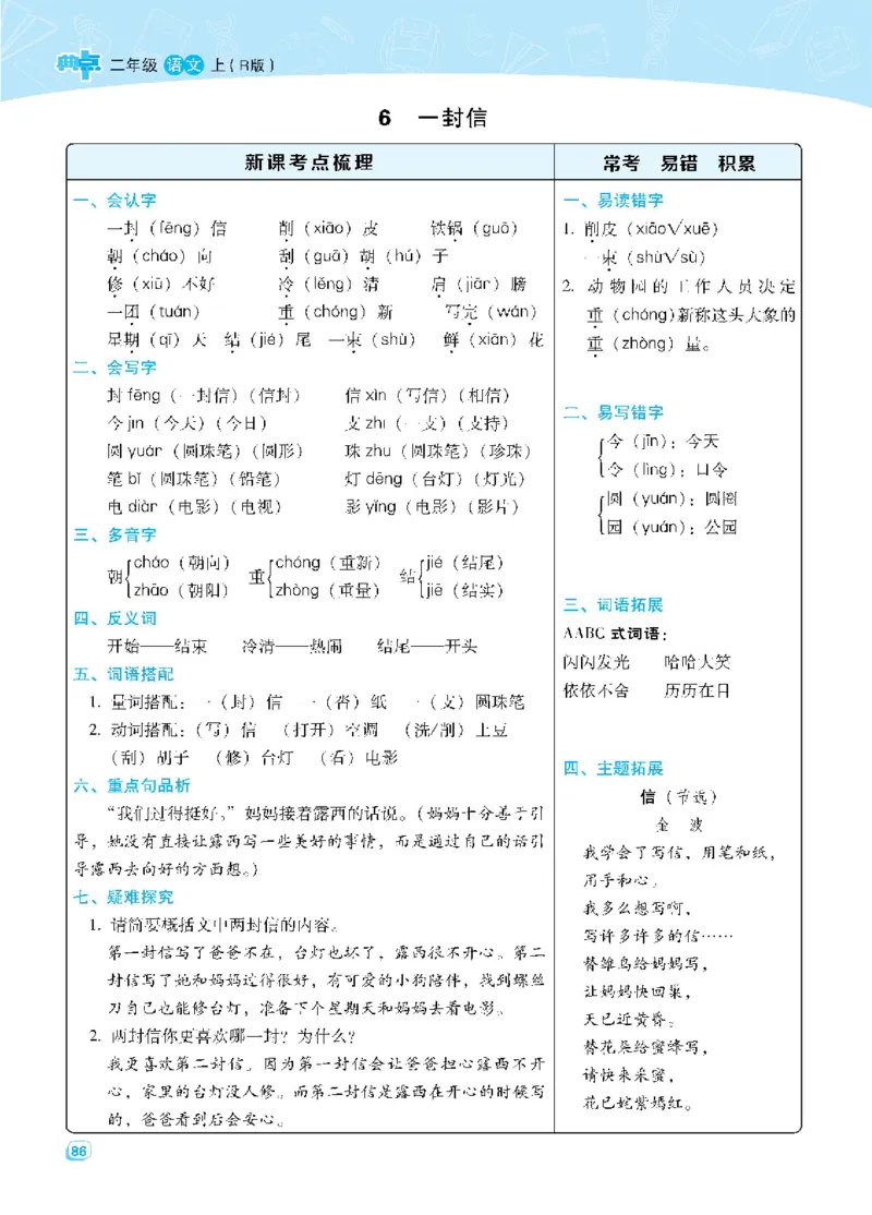 名师划重点每课考点梳理_二年级上下册资料_二年级语数英上下册学习资料_3-7-1、小学二年级语文上册_统编、部编、人教（语文全国统一只有一个版）_1、知识点总结_专项-诗词课文