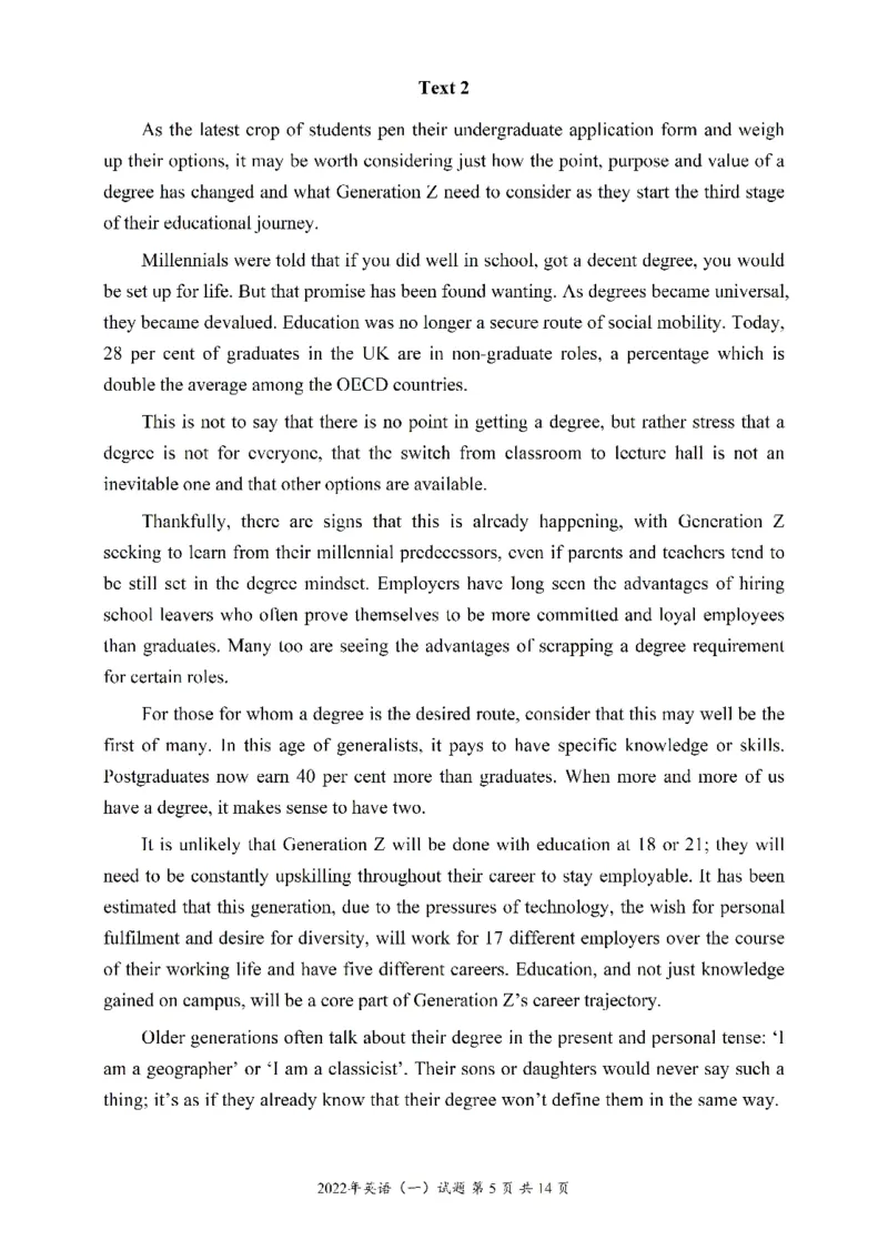 2010-2022英语一真题一键打印版已设计好排版，直接双面打印即可_考研英语真题_考研英语（一）历年真题_❤️2.2010-2024年考研英语一真题及解析