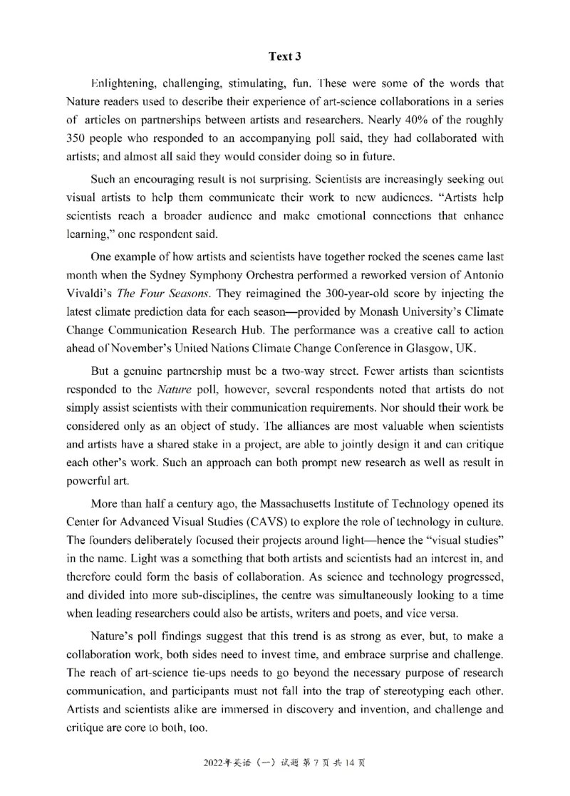 2010-2022英语一真题一键打印版已设计好排版，直接双面打印即可_考研英语真题_考研英语（一）历年真题_❤️2.2010-2024年考研英语一真题及解析