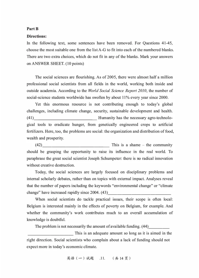 2010-2022英语一真题一键打印版已设计好排版，直接双面打印即可_考研英语真题_考研英语（一）历年真题_❤️2.2010-2024年考研英语一真题及解析