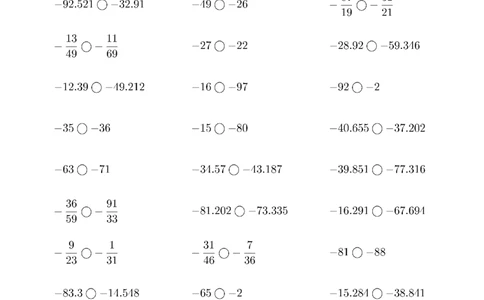 口算题(负数比大小)1000题_小学数学口算竖式脱式计算应用题一二三四五六年级上下册电_小学数学口算题库电子版（1-6）_小学数学口算六年级_口算6年级16500题