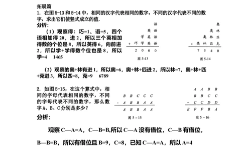 数学四年级第5讲竖式问题（教师版)（教师版+学生版，含详细解析）全国通用_小学数学思维训练电子版举一反三奥数逻辑拓展专项图解强化_四年级