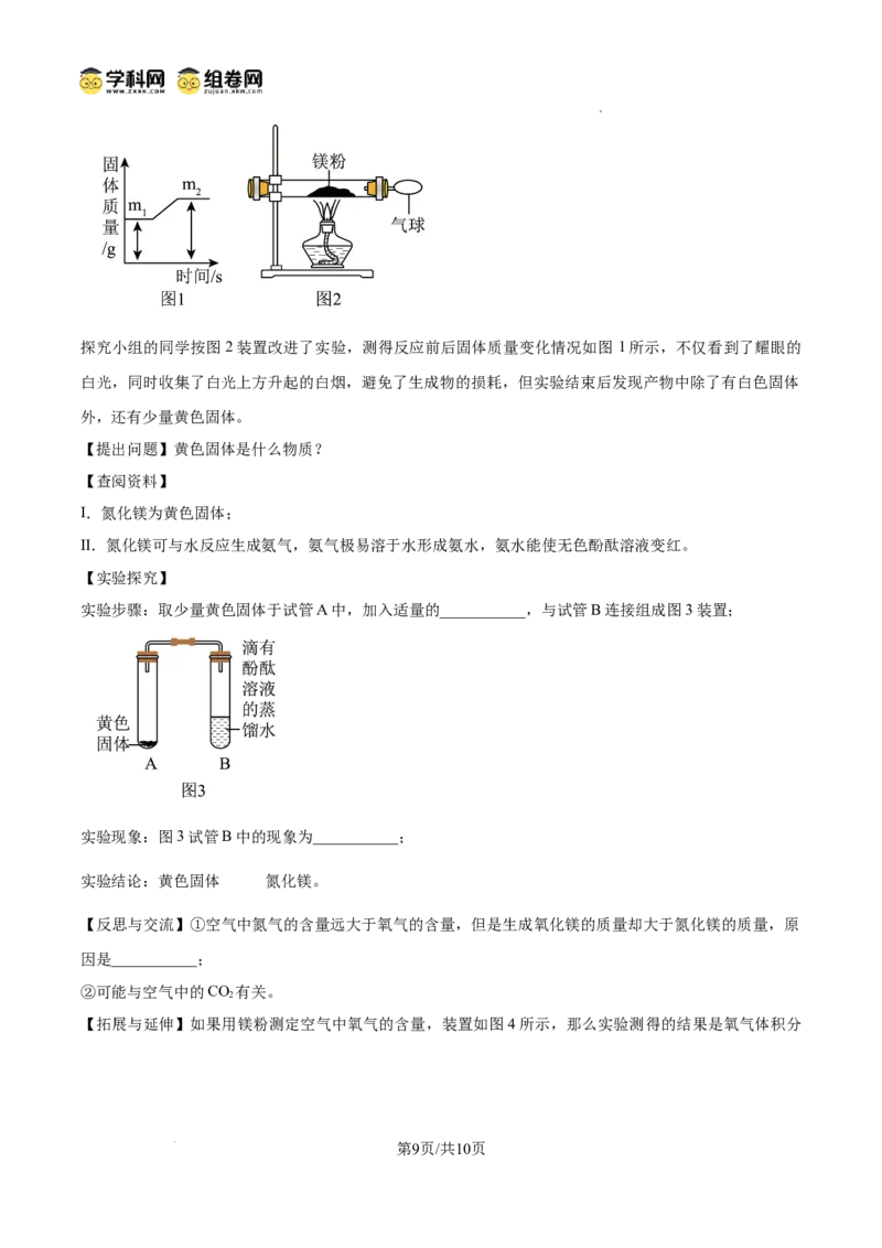 精品解析：广东省广州市华南师范大学附属惠阳学校2024-2025学年九年级上学期期中学情调研考试化学试卷（原卷版）_广州九上月考+期中+期末+一模二模+中考真题