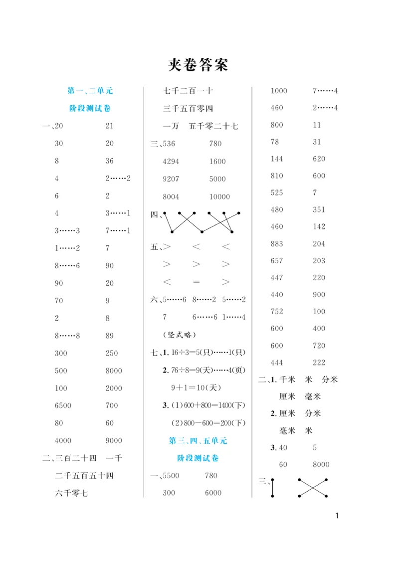 《黄冈口算天天练》数学2年级下册（63QD）_二年级上下册资料_小学二年级学习资料-25年更新版_2-04、小学二年级数学下册_2-4-2、练习题、作业、试题、试卷_青岛版63_电子册类