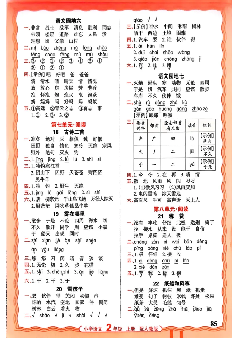 二年级语文人教版上册25秋《王朝霞活页默写》_25秋小学语数英习题试卷_语文_1-6年级语文人教版上册25秋《王朝霞活页默写》_二年级语文人教版上册25秋《王朝霞活页默写》