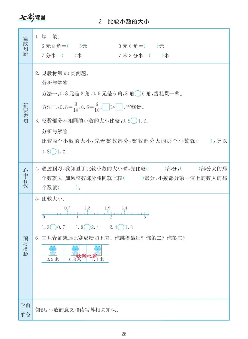 数学-苏教版三年级下册预习卡_三年级上下册资料_小学三年级学习资料-25年更新版_3-04、小学三年级数学下册_3-4-4、电子教材、课本、预习_苏教版
