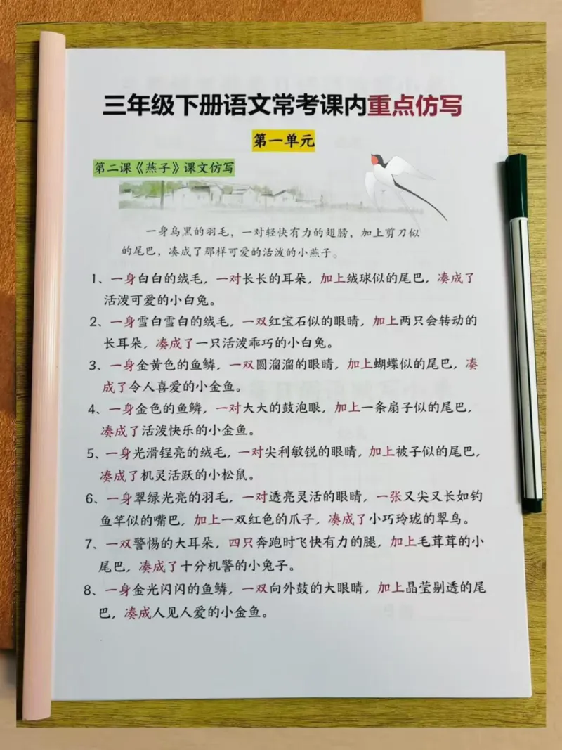 新班主任说，三年级下册寒假语文这样预习_三年级上下册资料_三年级下册小红书同款资料_三下语文