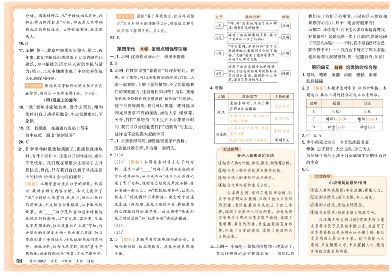 六上语文王朝霞培优100分_25秋小学语数英习题试卷_语文_25秋培优100分语文