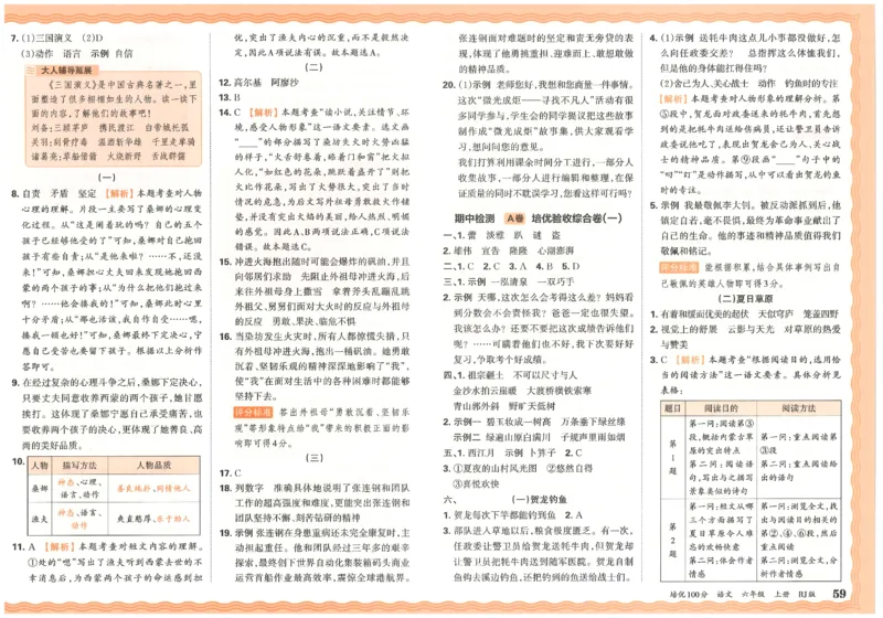 六上语文王朝霞培优100分_25秋小学语数英习题试卷_语文_25秋培优100分语文