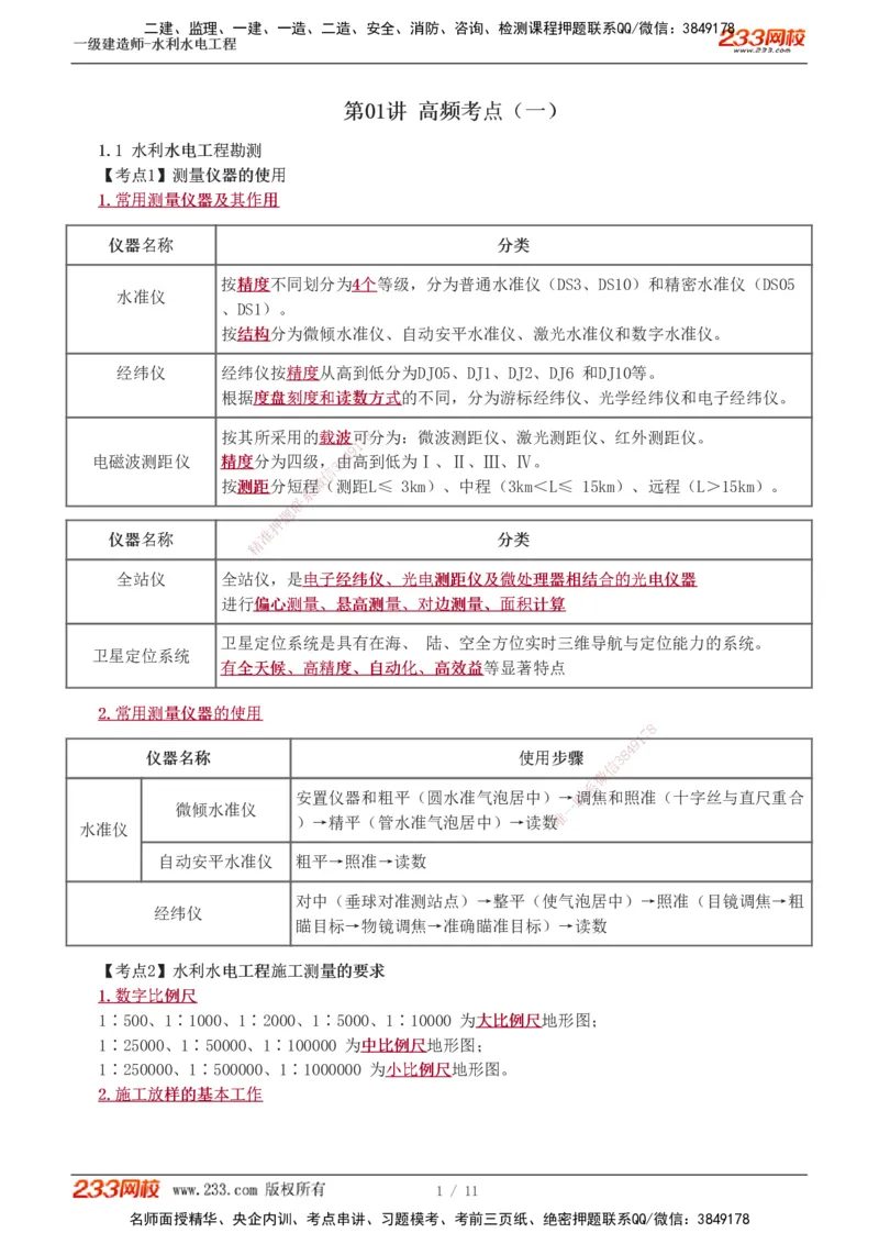 1-2_2026年一级建造师_2026年一建水利_2025年一建水利SVIP_04-冲刺串讲✿考点强化✿小灶集训_04-水利《高频考点班》刘二林233推荐