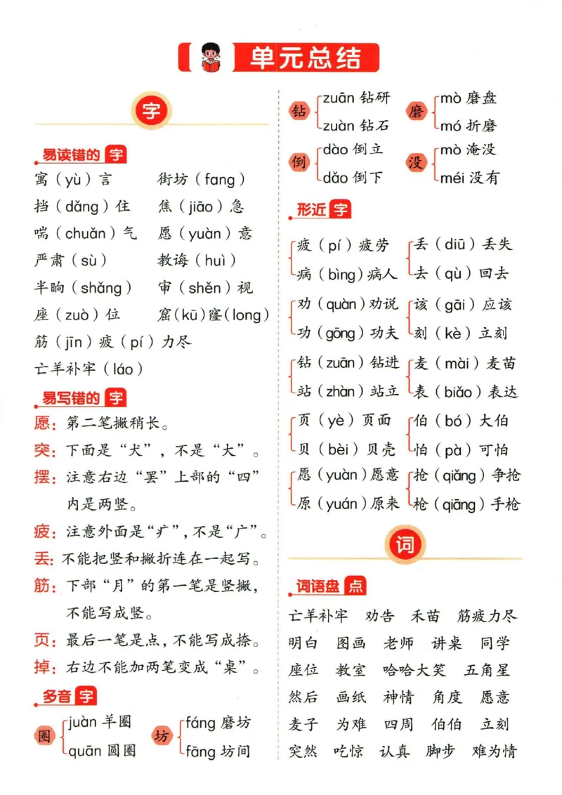 二（下）语文1-8单元重点总结_二年级上下册资料_小学二年级学习资料-25年更新版_2-02、小学二年级语文下册_2-2-1、复习、知识点、归纳汇总_语文2年级1-8单元知识梳理