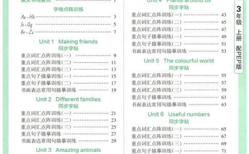 三年级英语上册人教PEP版25秋《王朝霞活页英语同步字帖》_25秋小学语数英习题试卷_英语_人教版_25秋王朝霞3-6年级上册人教版活页英语同步字帖